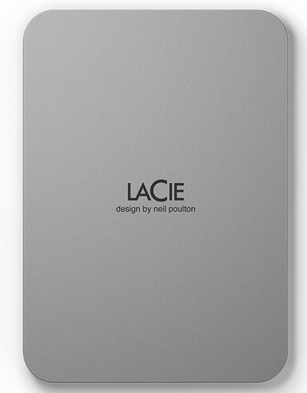 Lacie 4TB Mobile Drive USB-C Moon Silver T1