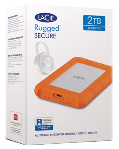 Lacie Rugged Secure USB-C 2TB T1